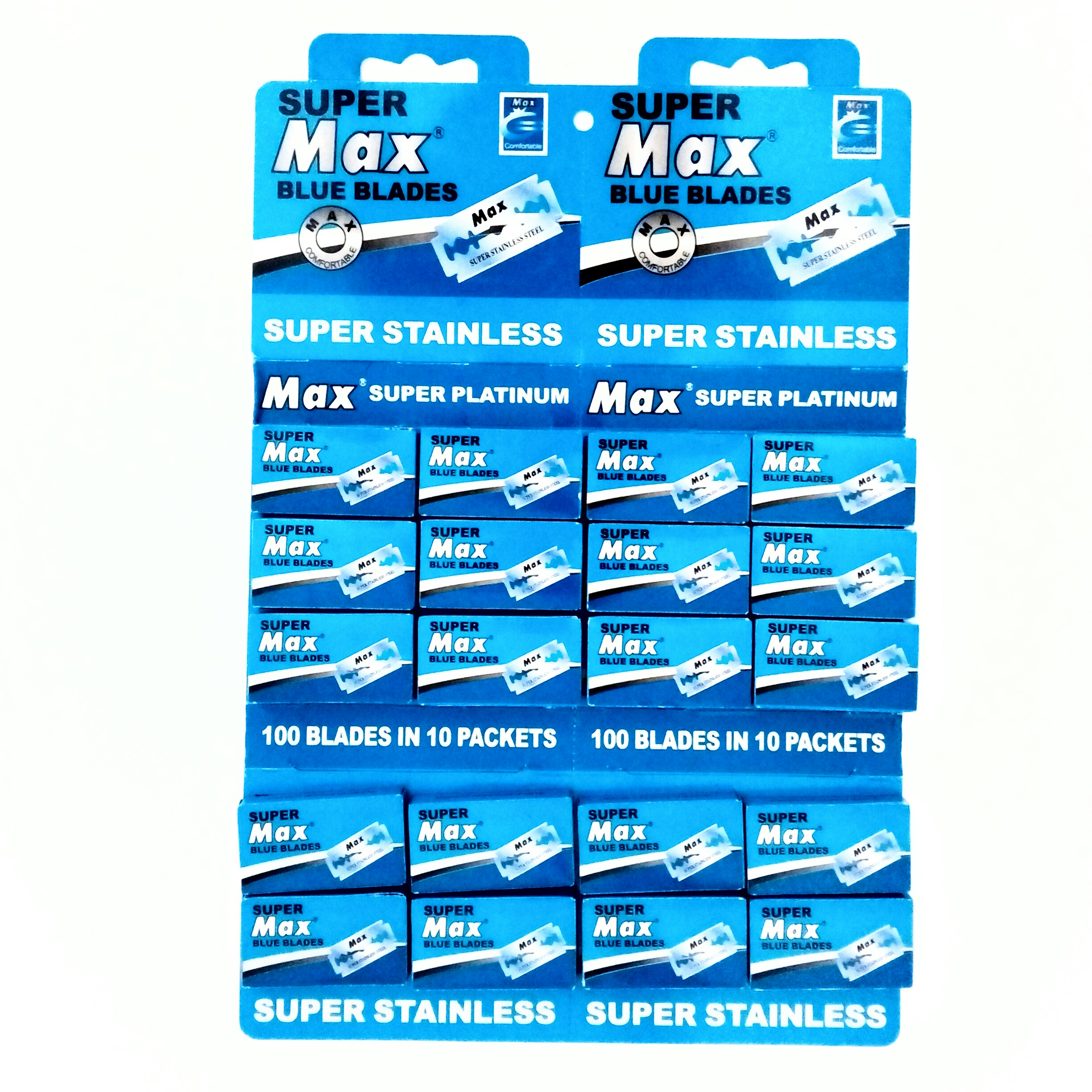 تیغ یدک اصلاح سنتی سوپرمکس مدل SUPER STAINLESS مجموعه 200 عددی
