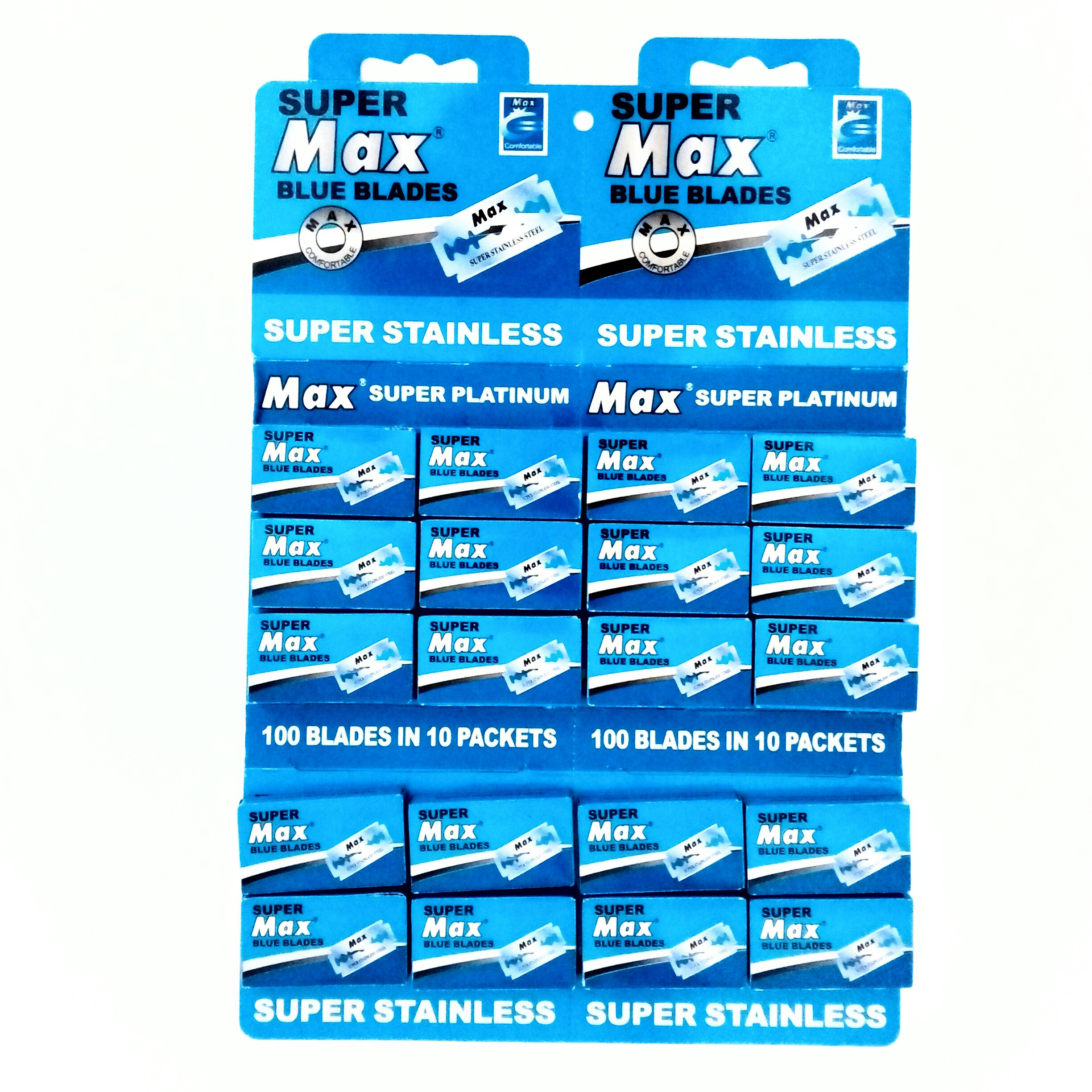 تیغ یدک اصلاح سنتی سوپرمکس مدل SUPER STAINLESS مجموعه 200 عددی