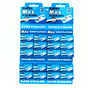 تیغ یدک اصلاح سنتی سوپرمکس مدل SUPER STAINLESS  مجموعه 200 عددی