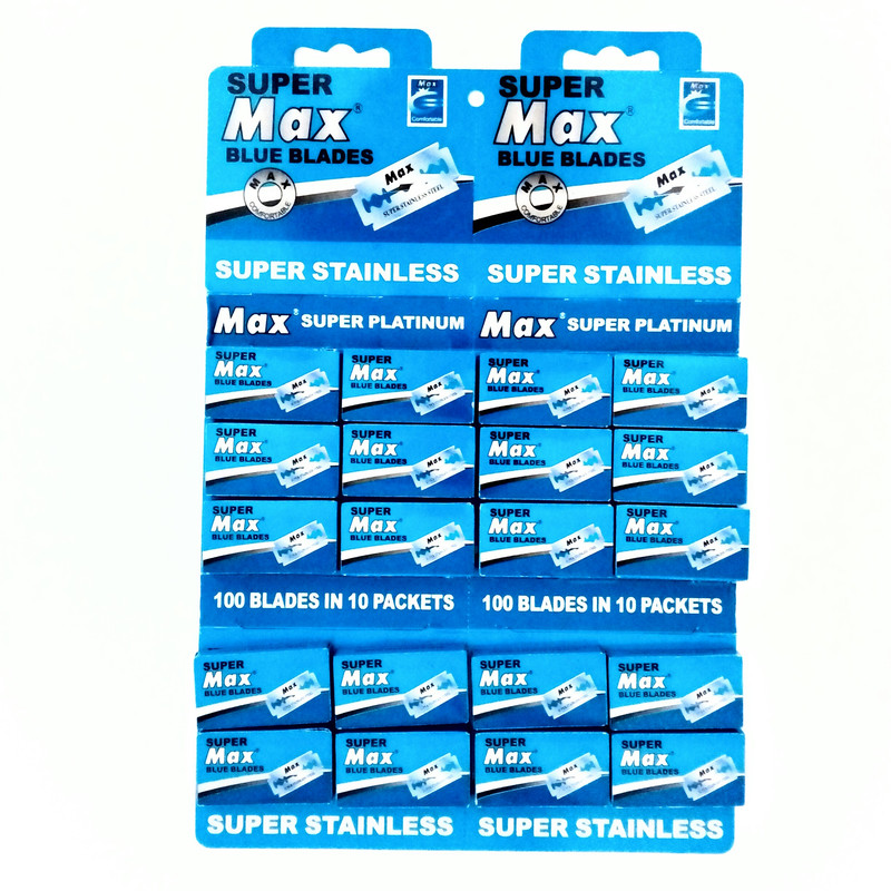 تیغ یدک اصلاح سنتی سوپرمکس مدل SUPER STAINLESS  مجموعه 200 عددی