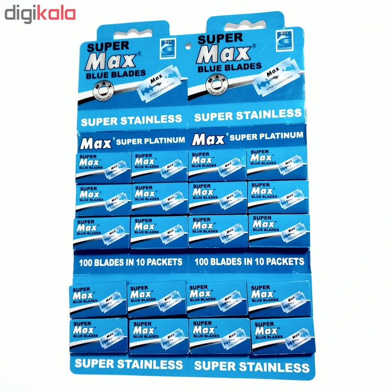 تیغ یدک اصلاح سنتی سوپرمکس مدل SUPER STAINLESS مجموعه 200 عددی