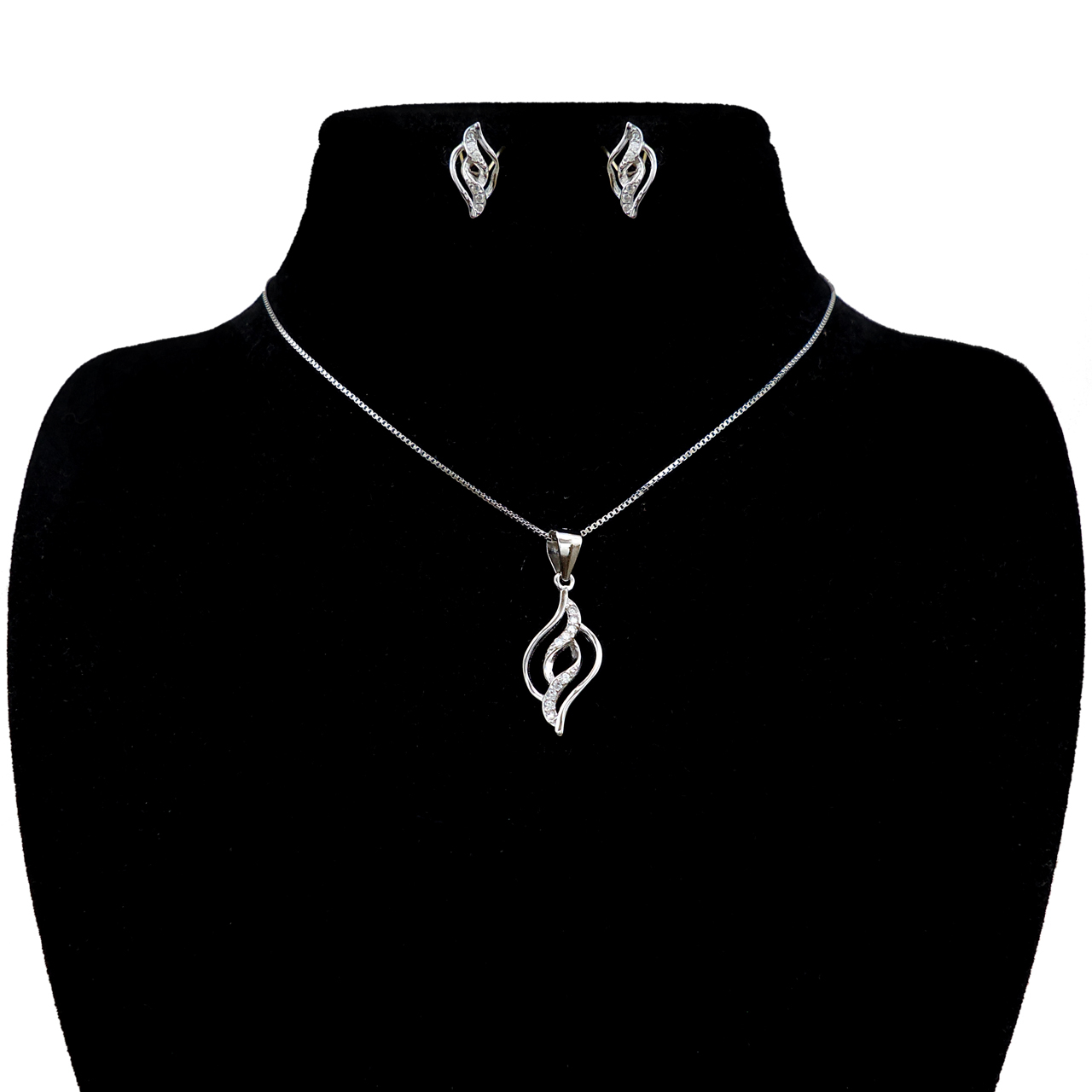 نیم ست نقره زنانه آی جواهر طرح رویال کد 77308NN