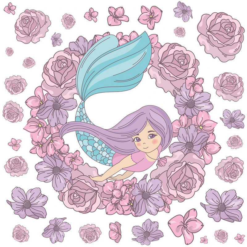 استیکر دیواری صالسو آرت طرح Mermaid hk