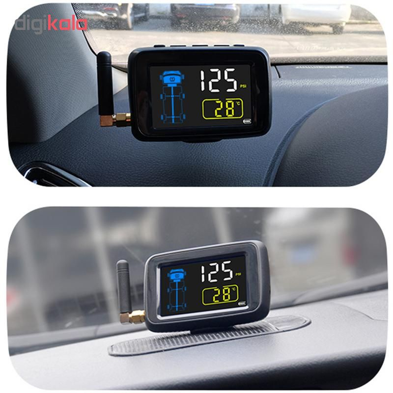 نمایشگر و سنسور باد لاستیک مدل TPMS U901 مناسب برای خودروهای سنگین