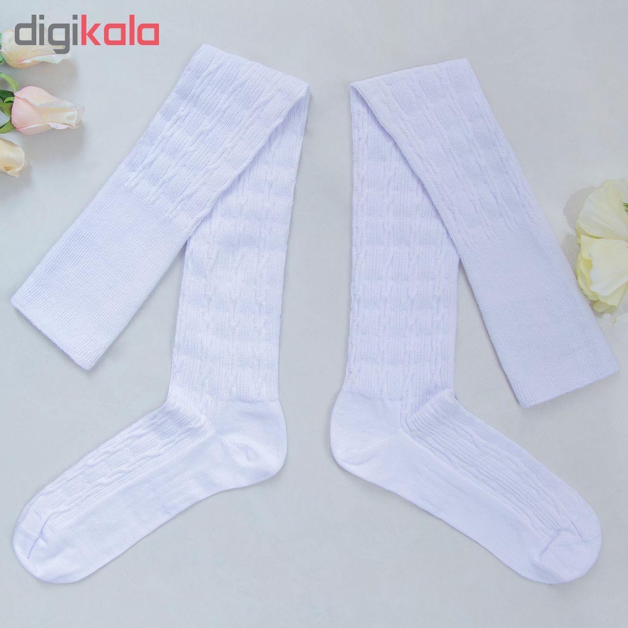 جوراب بلند زنانه ال سون طرح بافت کد PH73 - - 59