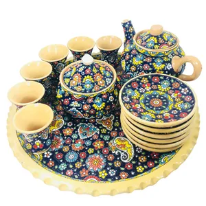 سرویس چای خوری میناکاری طرح آرزو مدل S918