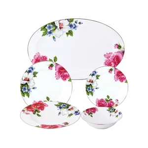 سرویس غذاخوری 25 پارچه اف ام مدل Flowery آلمان 6 نفره کد 14033