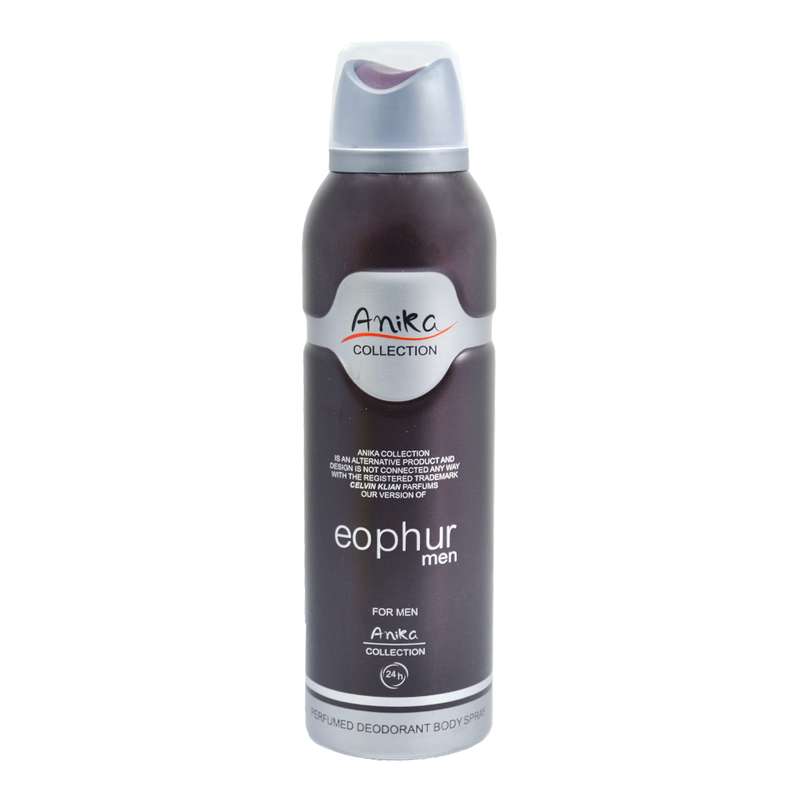 اسپری خوش بو کننده بدن مردانه آنیکا مدل Eophur men حجم 200 میلی لیتر اسپری خوش بو کننده بدن مردانه آنیکا مدل Eophur men حجم 200 میلی لیتر