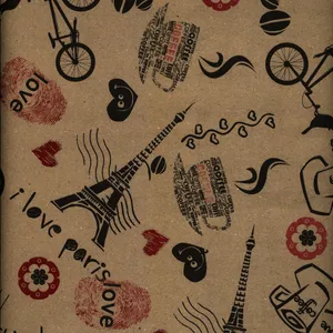 کاغذ کادو کرافت طرح  پاریس  کد 287 بسته 5 عددی 