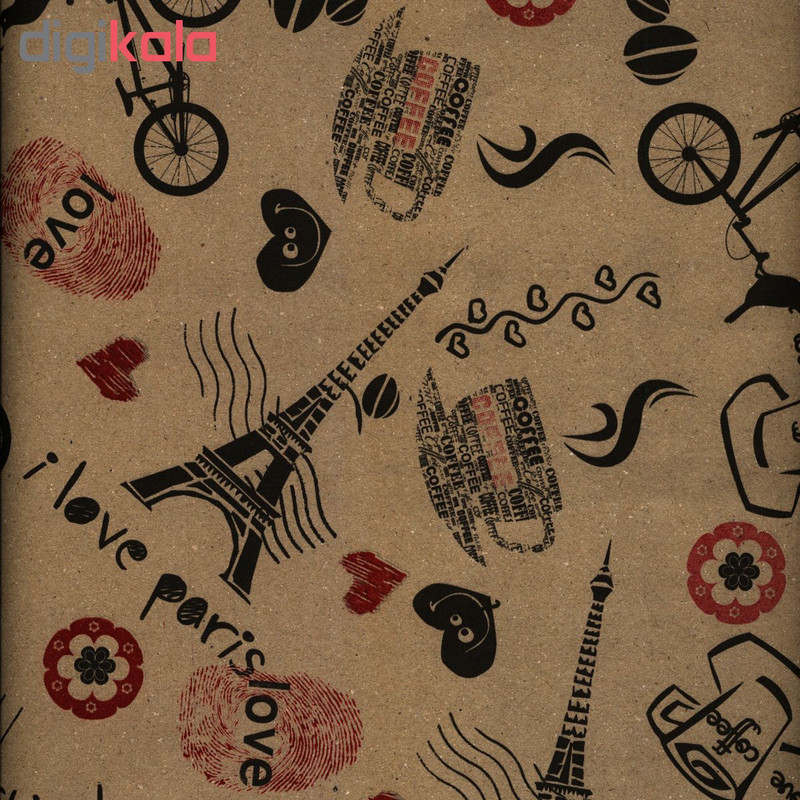 کاغذ کادو کرافت طرح پاریس کد 287 بسته 5 عددی