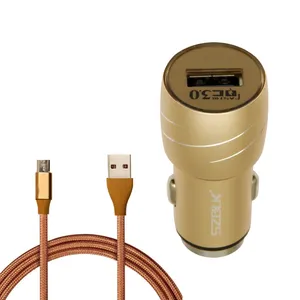 شارژر فندکی اس زولک مدل S48 به همراه کابل تبدیل microUSB