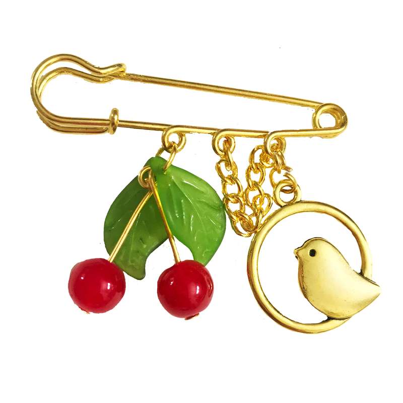 سنجاق سینه مدل گیلاس سنجاق سینه مدل گیلاس