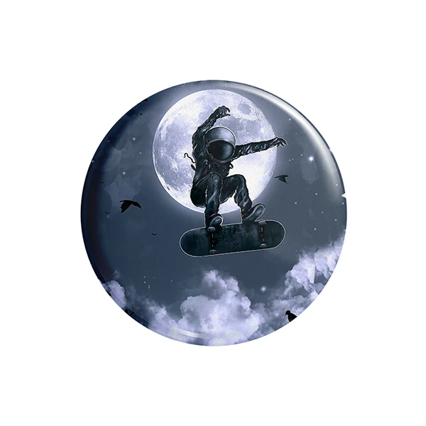 پیکسل ماسا دیزاین طرج فضانورد اسکیت برد ماه استیکر کد AS571
