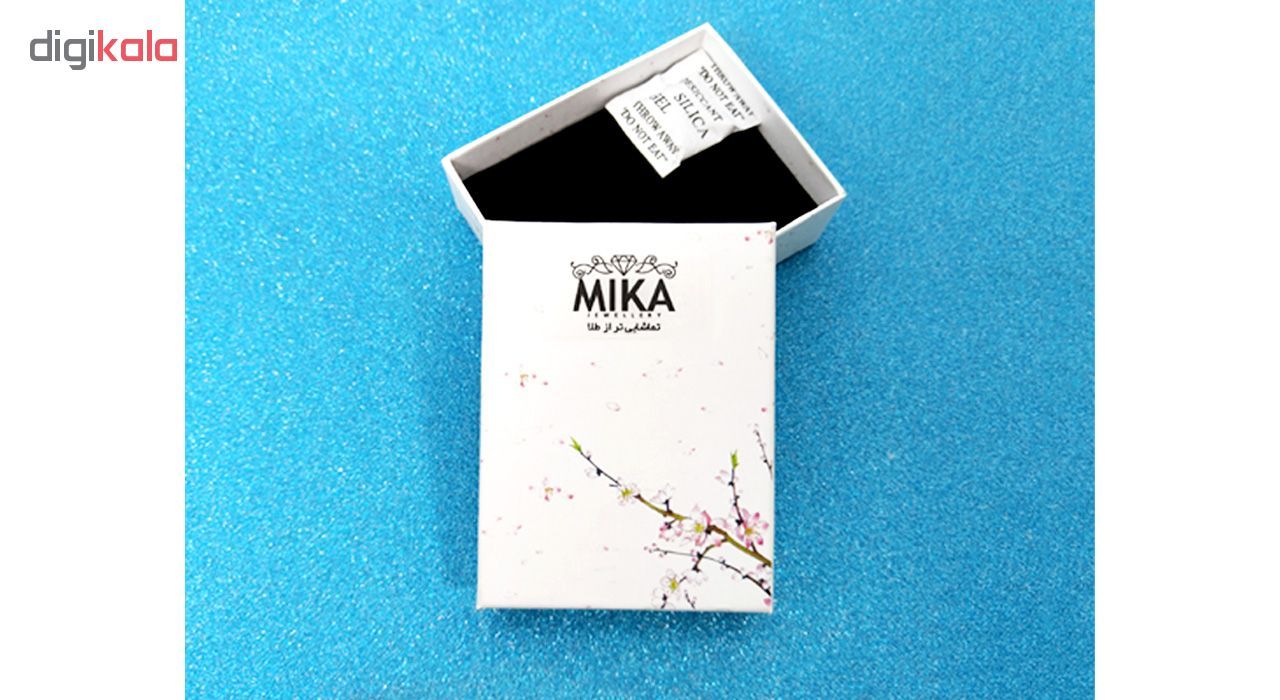 آویز گردنبند طلا 18 عیار جواهری میکا طرح S کد 0110037 -  - 4