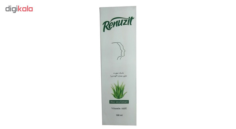 ماسک صورت رینوزیت مدل آلوئه ورا حجم 100 میلی لیتر