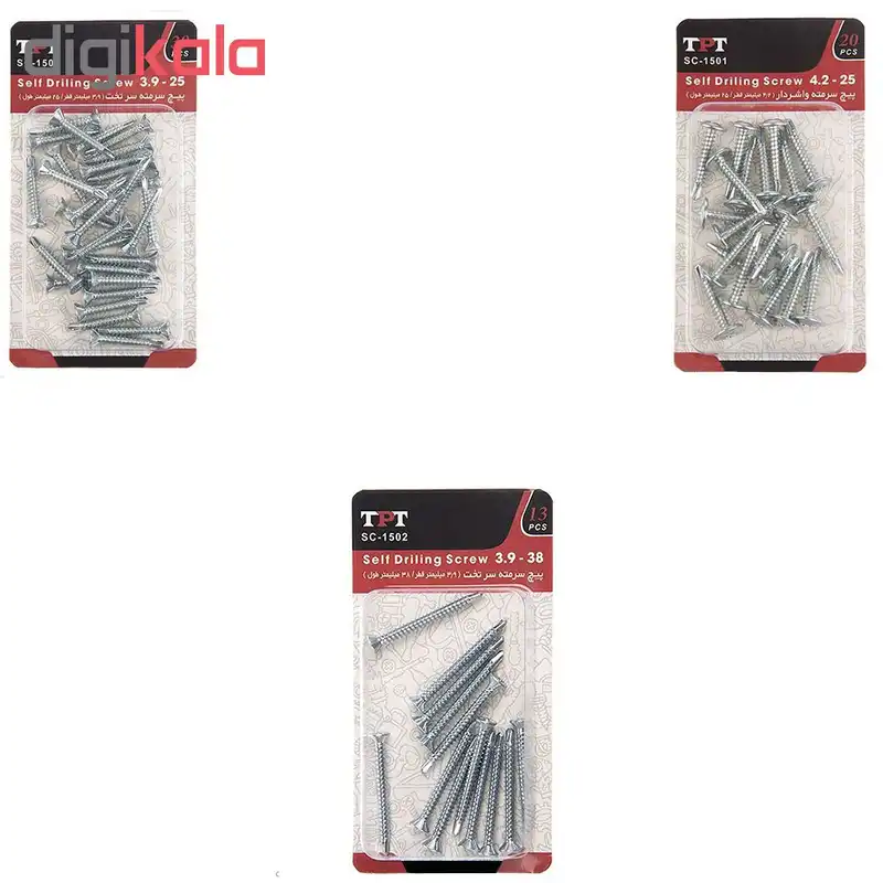 مجموعه 63 عددی پیچ سرمته تی پی تی مدل T63