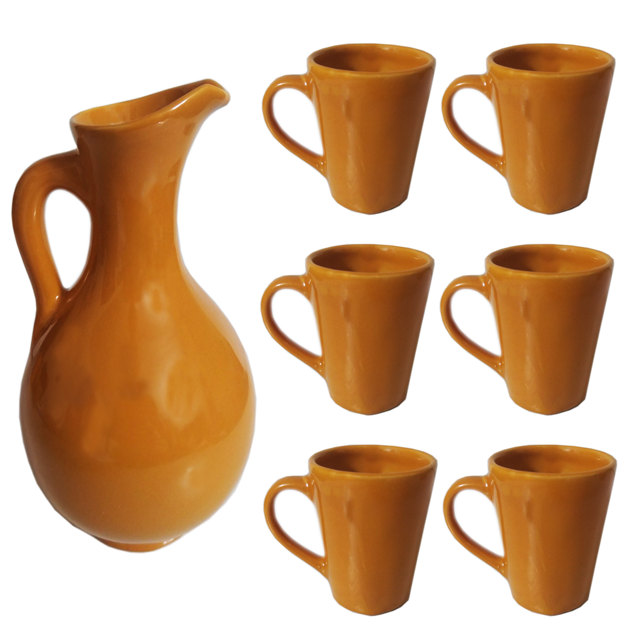 ست پارچ و لیوان سفالی کد SL320