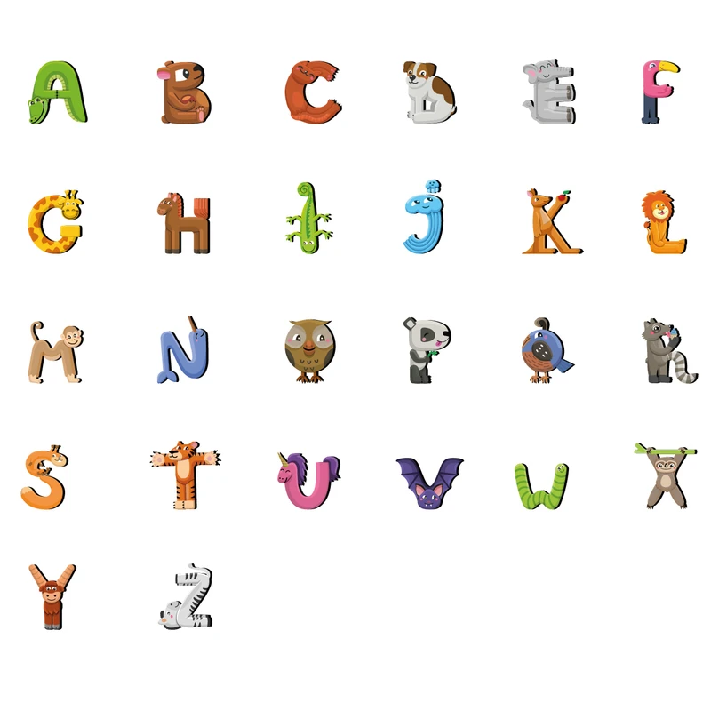 استیکر ژیوار مدل الفبای حیوانات