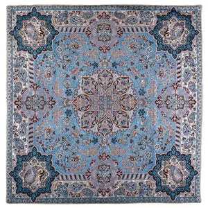 رومیزی ترمه حسینی ابریشمی طرح نفیس 00 - 09