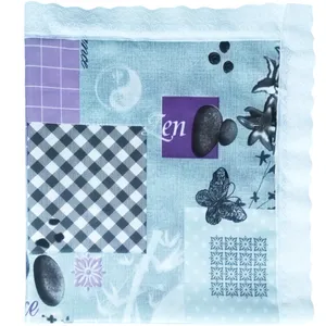 سفره پلاستیکی حاشیه دار طرح ژاپنی طوسی مدل هشت نفره سایز 130×140 سانتی متر