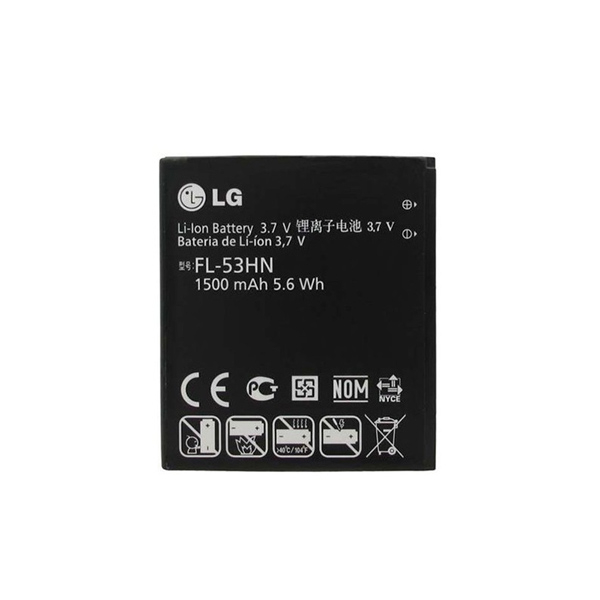 باتری موبایل مدل 53HN ظرفیت 1500 میلی آمپر ساعت مناسب برای گوشی ال جی optimus 2x