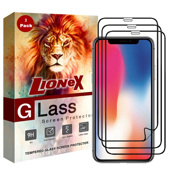 محافظ صفحه نمایش نانو 3D لایونکس مدل FSP مناسب برای گوشی موبایل اپل iPhone XS Max بسته سه عددی محافظ صفحه نمایش نانو 3D لایونکس مدل FSP مناسب برای گوشی موبایل اپل iPhone XS Max بسته سه عددی
