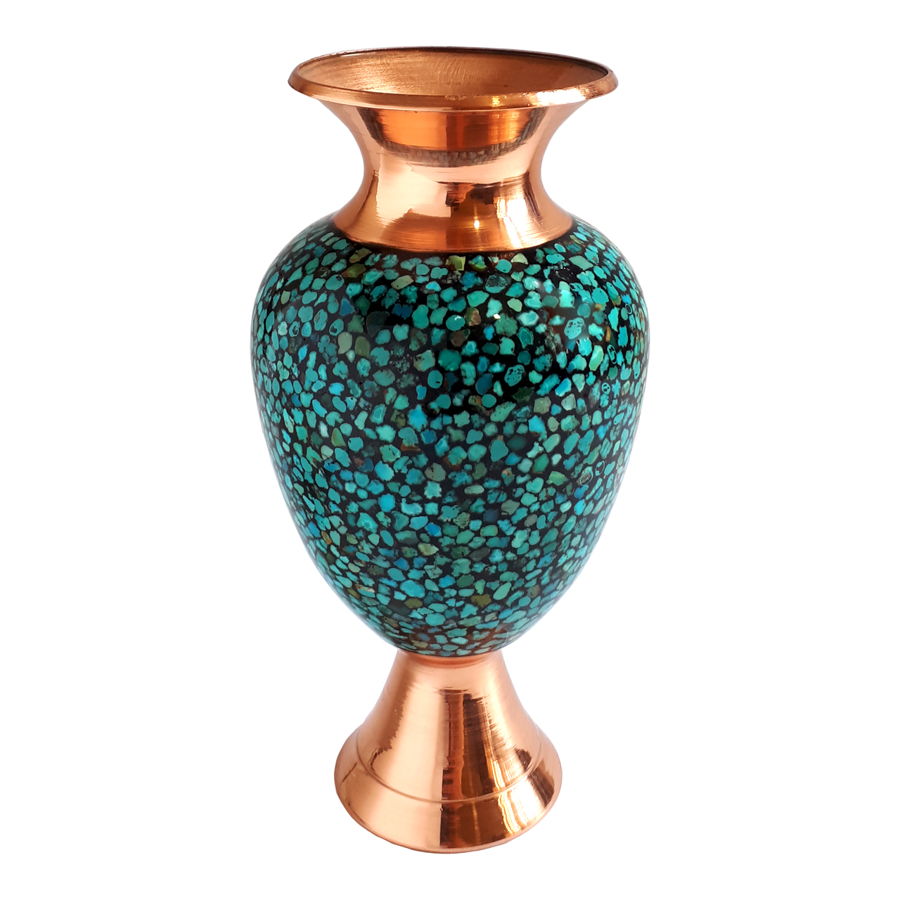گلدان فیروزه کوبی کد 7166 