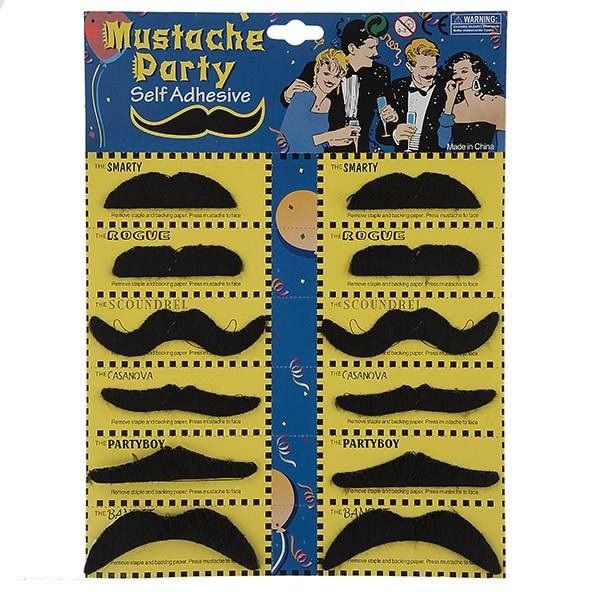 ست سیبیل نمایشی مدل Black Mustache بسته 12 عددی -  - 1