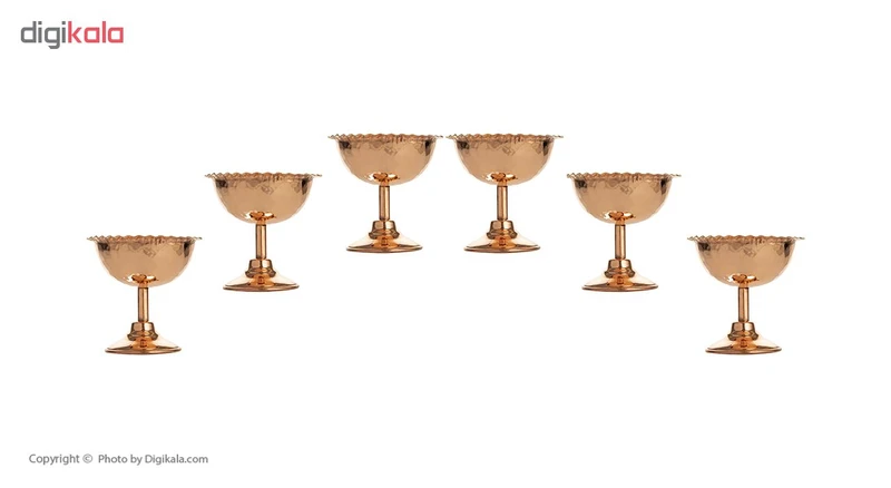 عکس شماره 2 : بستنی خوری مسی مس زنجان بسته 6 عددی