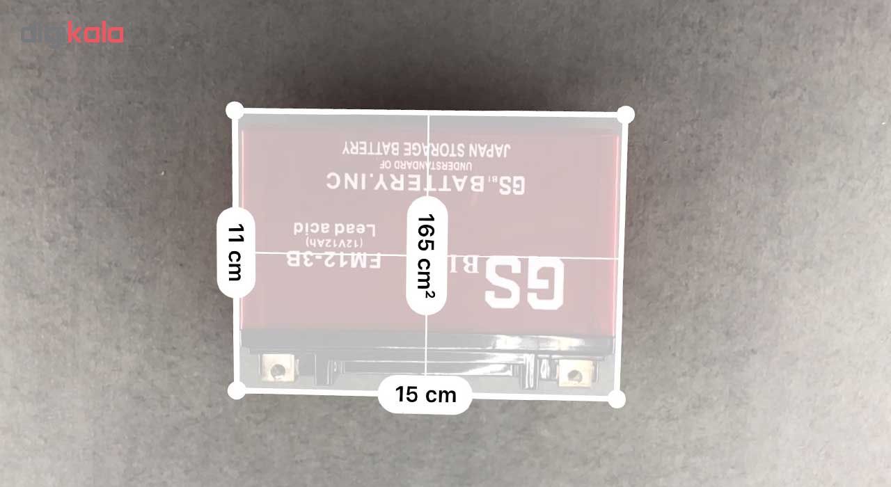 خرید اینترنتی با تخفیف ویژه باتری موتور سیکلت جی اس مدل 12V12