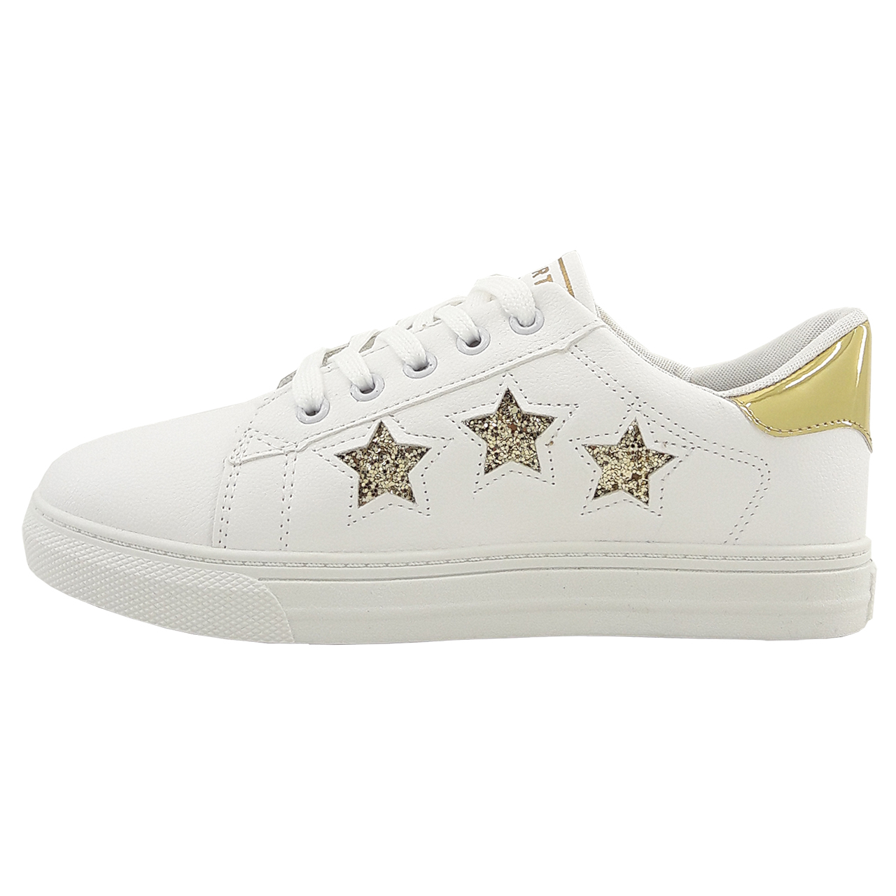 کفش راحتی زنانه اسپرت مدل 3stars.wh-gld-001 کفش راحتی زنانه اسپرت مدل 3stars.wh-gld-001