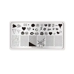 شابلون طراحی ناخن برن پرتی مدل Valentine's Day BP L002
