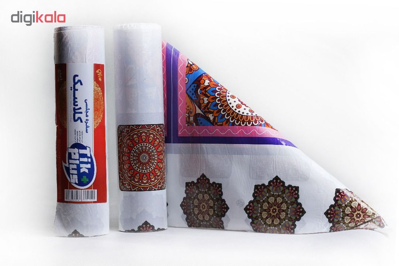 سفره یکبار مصرف تیک پلاس مدل 1-ROYAL CLASSIC 01 مجموعه 2 عددی
