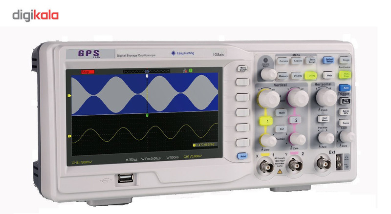اسیلوسکوپ دیجیتالی جی پی اس لیمیتد مدل GPS-1072B رنج 70 مگاهرتز دو کاناله