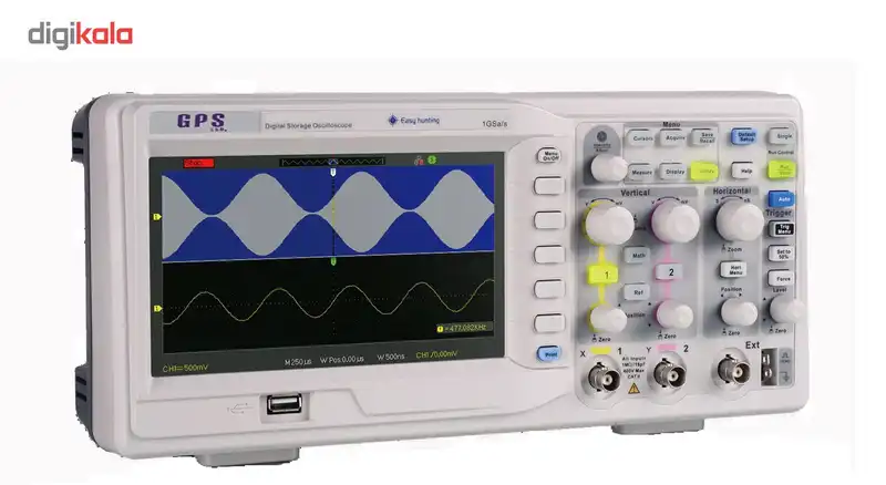 اسیلوسکوپ دیجیتالی جی پی اس لیمیتد مدل GPS-1072B رنج 70 مگاهرتز دو کاناله