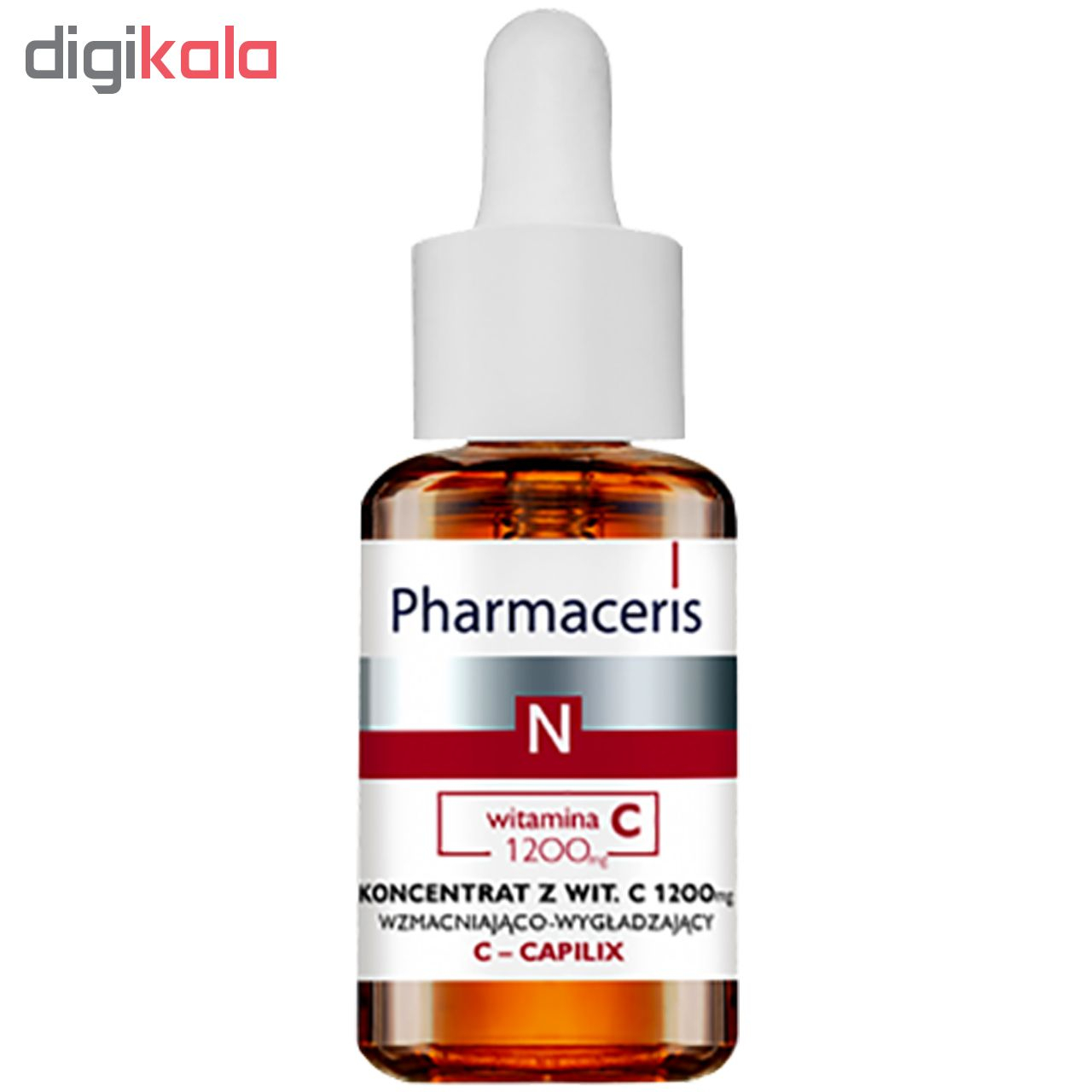 سرم ویتامین C جوان کننده و تنظیم رنگدانه پوست فارماسریز مدل Witamin C 1200mg C-Capilix حجم 30 میلی لیتر