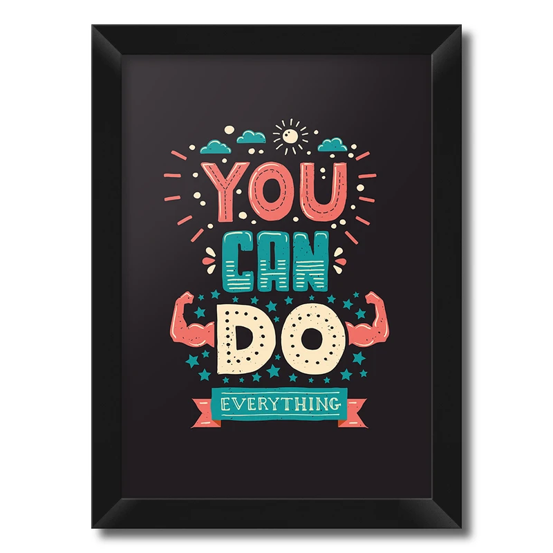 تابلو فنچ آرت طرح You Can Do کد QT102 F-CO