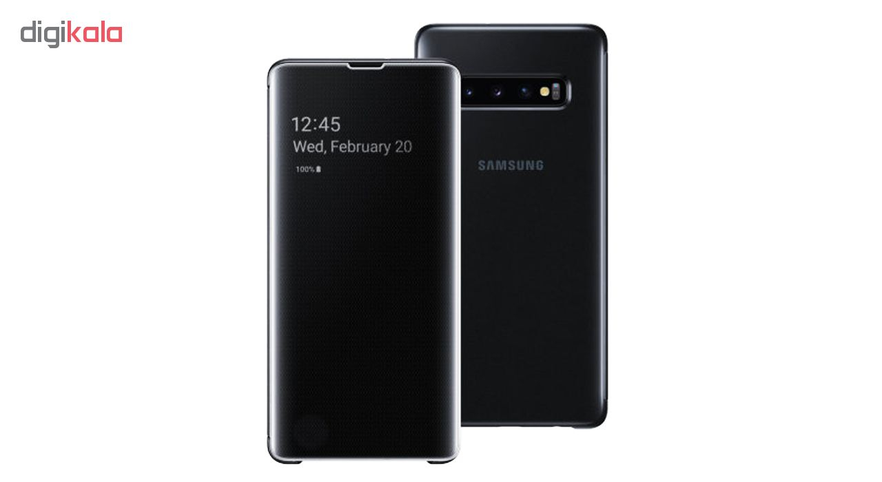کیف کلاسوری سامسونگ مدل Clear View Standing مناسب برای گوشی موبایل سامسونگ Galaxy S10 Plus