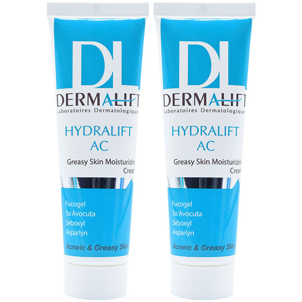 کرم مرطوب کننده پوست چرب درمالیفت مدل Hydralift AC Cream حجم 50 میلی لیتر بسته دو عددی