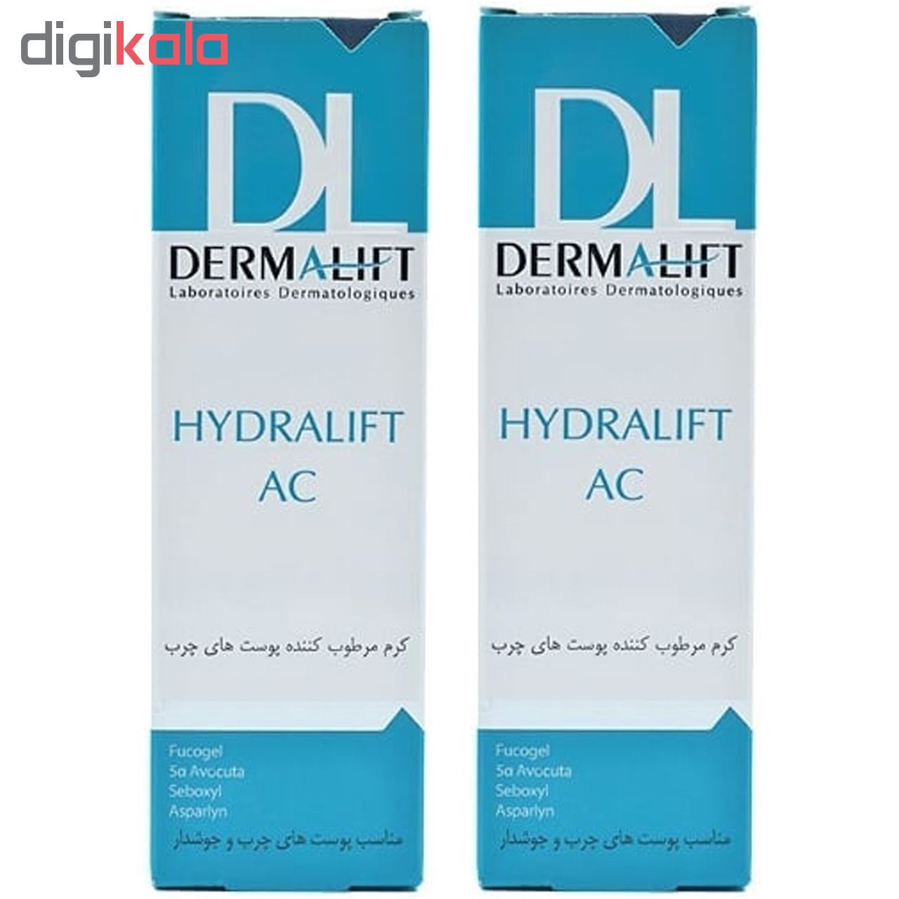 کرم مرطوب کننده پوست چرب درمالیفت مدل Hydralift AC Cream حجم 50 میلی لیتر بسته دو عددی -  - 3