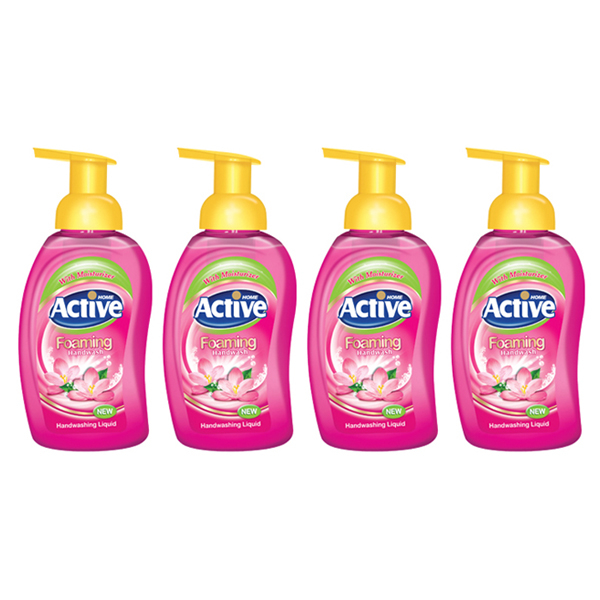 فوم دستشویی اکتیو مدل pink حجم 500 میلی لیتر بسته 4 عددی