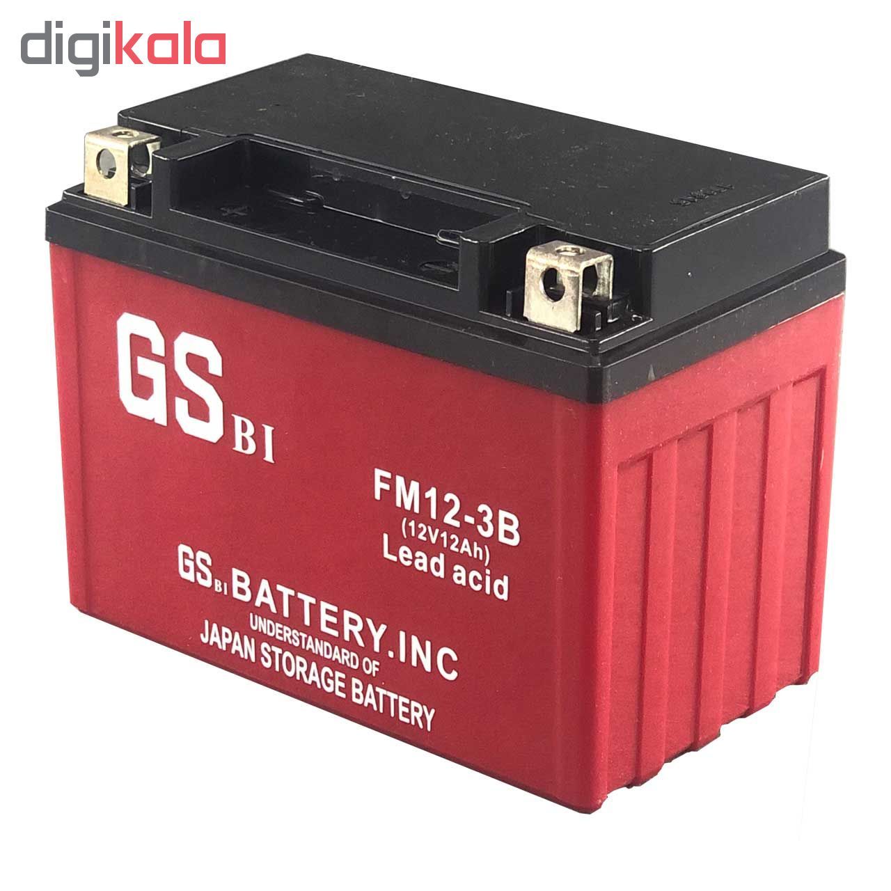 خرید اینترنتی با تخفیف ویژه باتری موتور سیکلت جی اس مدل 12V12