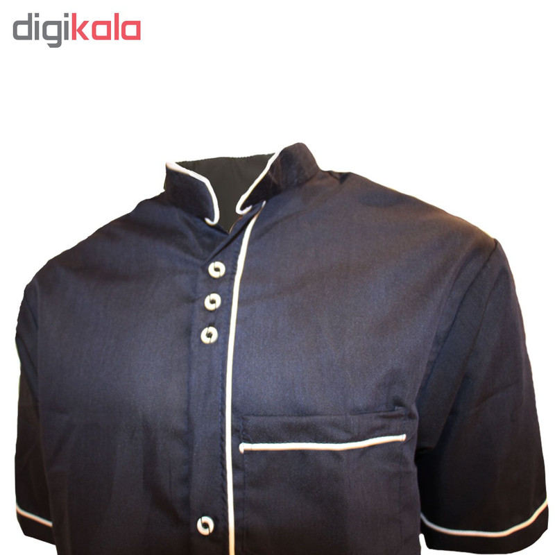 لباس کار آشپزی سه دکمه رنگ سرمه ای تیره