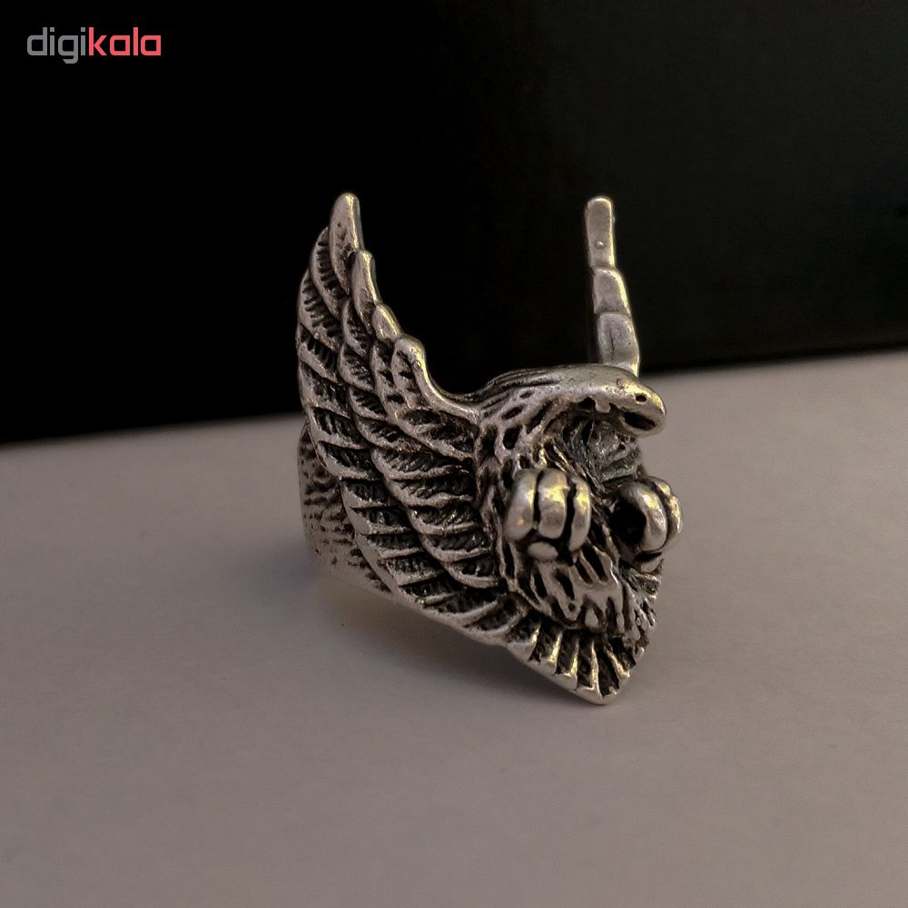 انگشتر مردانه مدل EagVarWing طرح عقاب 