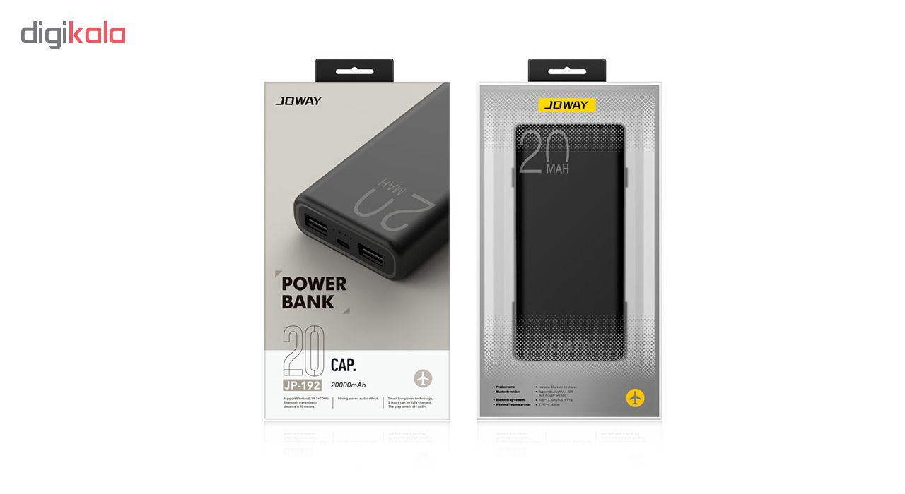 شارژر همراه جووی مدل JP-192 ظرفیت 20000 میلی آمپر ساعت