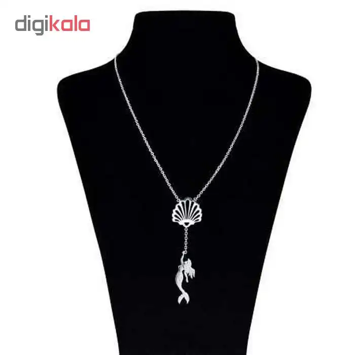 گردنبند نقره زنانه طرح پری دریایی کد 01
