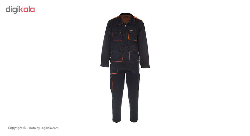 لباس کار مهندسی سبلان کد 04 مدل سرمه ای نارنجی