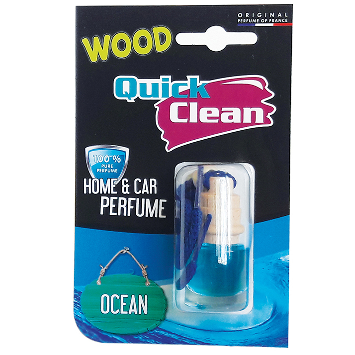 خوشبو کننده خودرو کوئیک کلین مدل WOOD Ocean با حجم 7 میلی لیتر