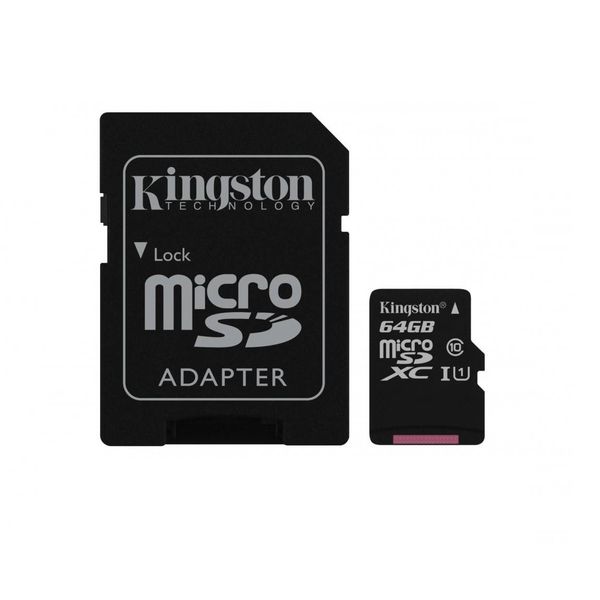 کارت حافظه microSDHC کینگستون مدل Canvas Select کلاس 10 استاندارد UHS-I U1 سرعت 80MBps ظرفیت 64 گیگابایت به همراه آداپتور SD کارت حافظه microSDHC کینگستون مدل Canvas Select کلاس 10 استاندارد UHS-I U1 سرعت 80MBps ظرفیت 64 گیگابایت به همراه آداپتور SD