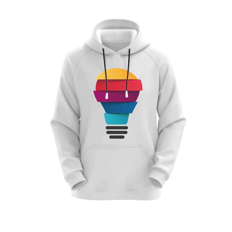 هودی زنانه مدل لامپ کد E95 رنگ سفید